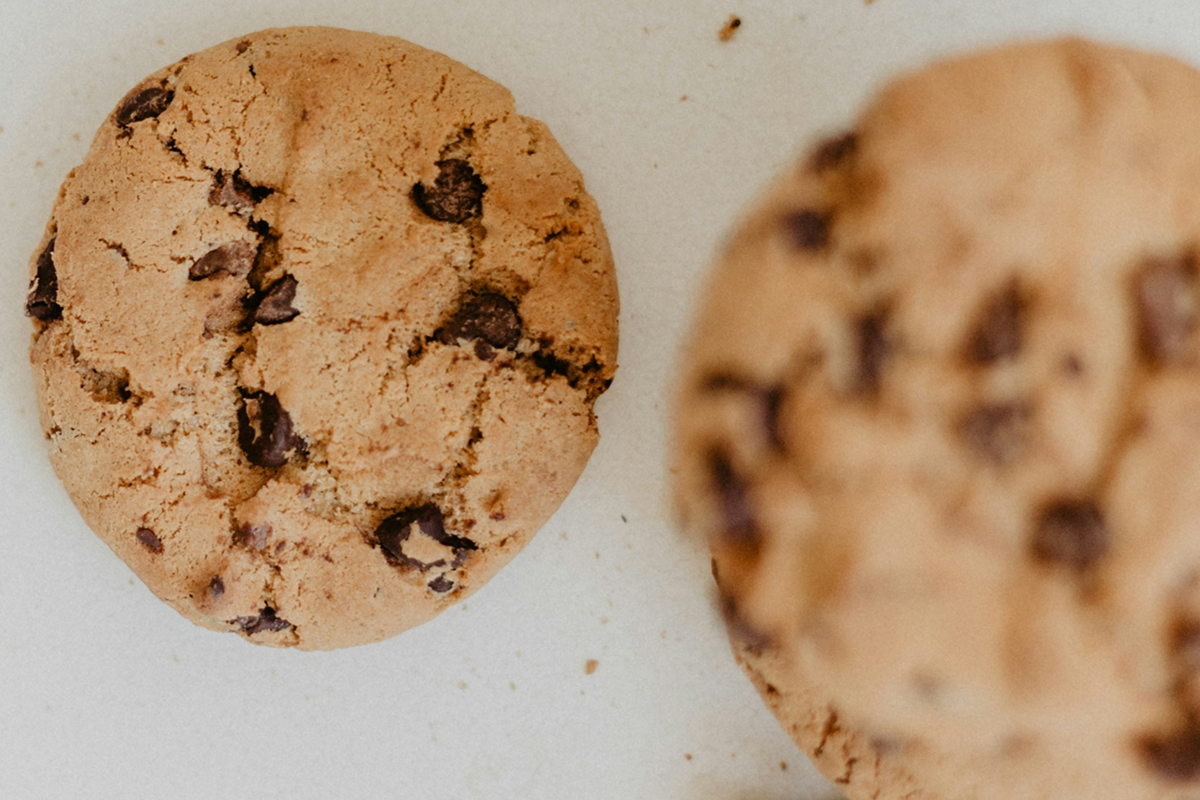 Cookies protéinés chocolat noisette.