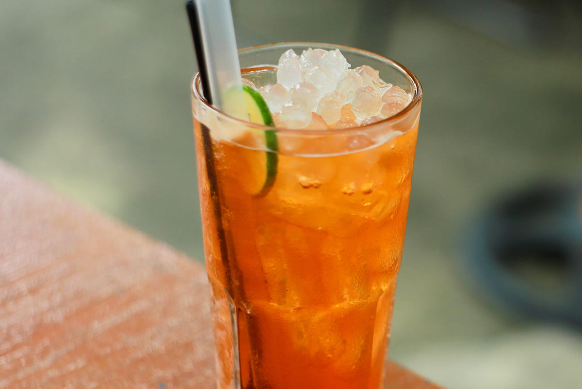 Iced tea pêche maison façon spa au collagène marin
