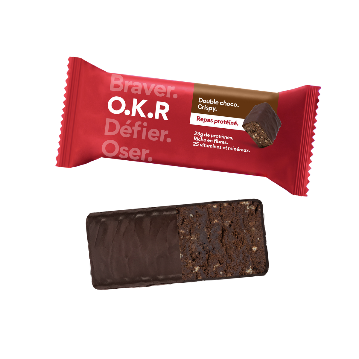 Double chocolate. Crispy. 