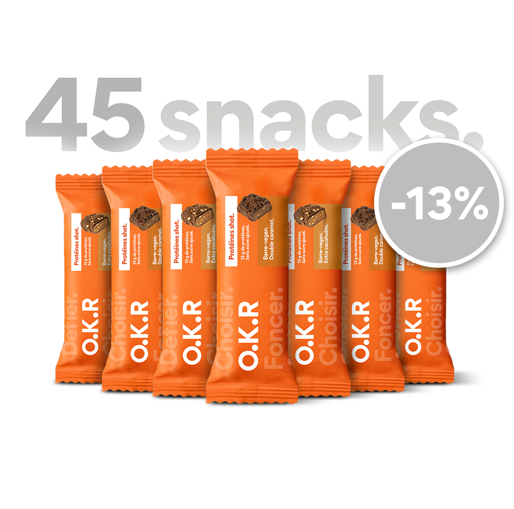 Pack 45 barres protéinées. Enrobées.