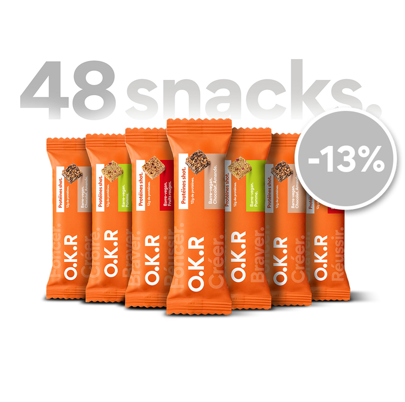 Large format 48 protein snacks. Cereals.