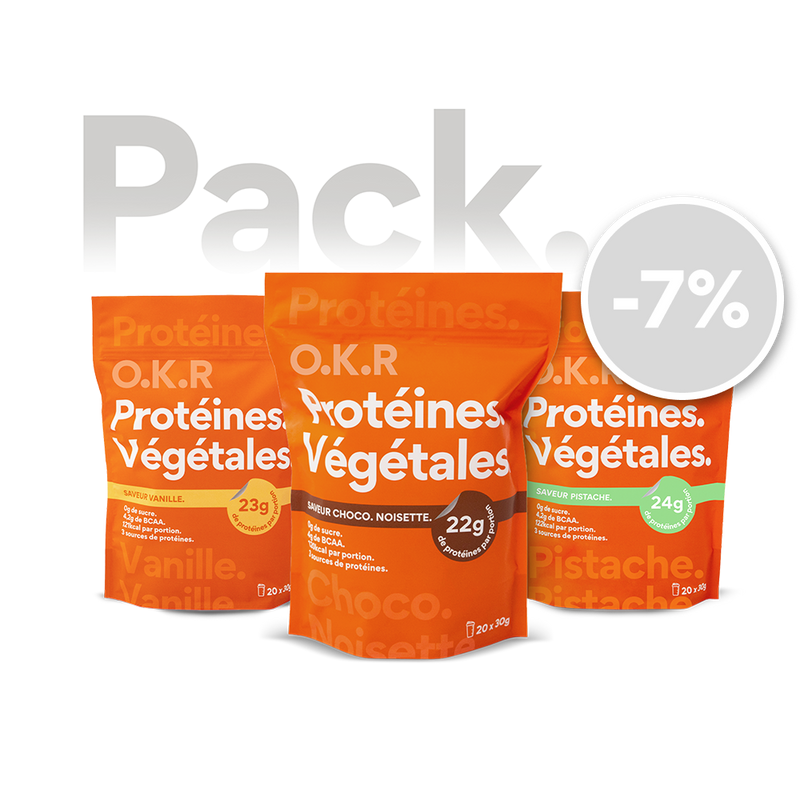 Pack of 3 sachets. Vegetable protein.