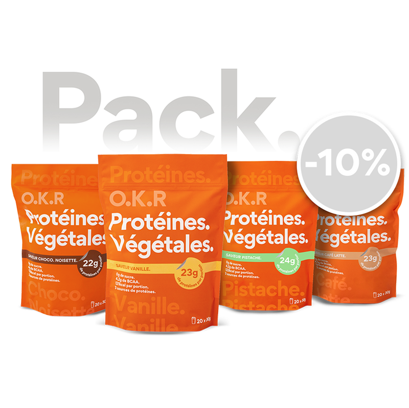 Pack of 4 sachets. Vegetable protein.