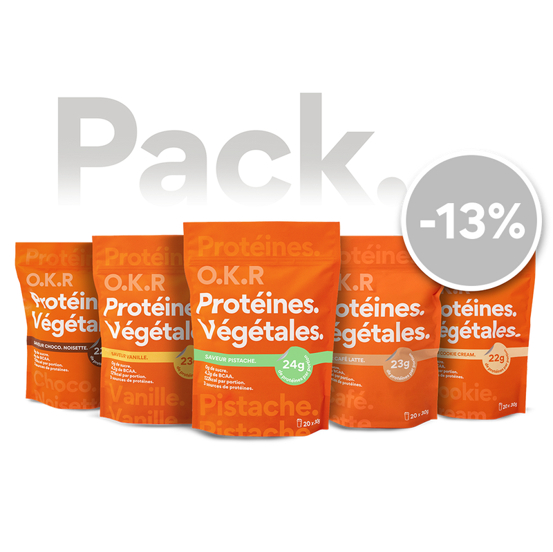 Pack of 5 sachets. Vegetable protein.