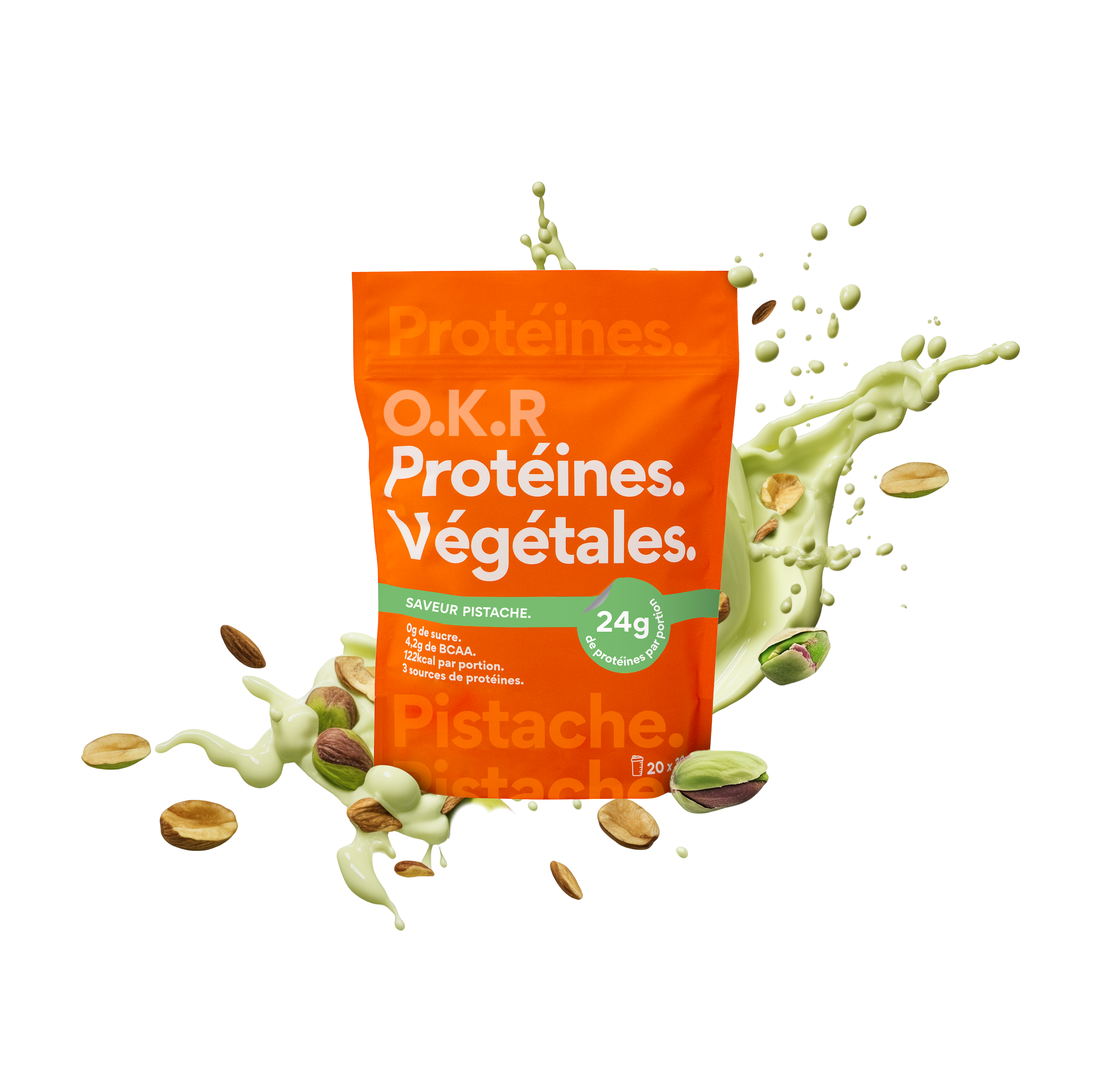 Pistache. (Sachet protéine en poudre / snack)