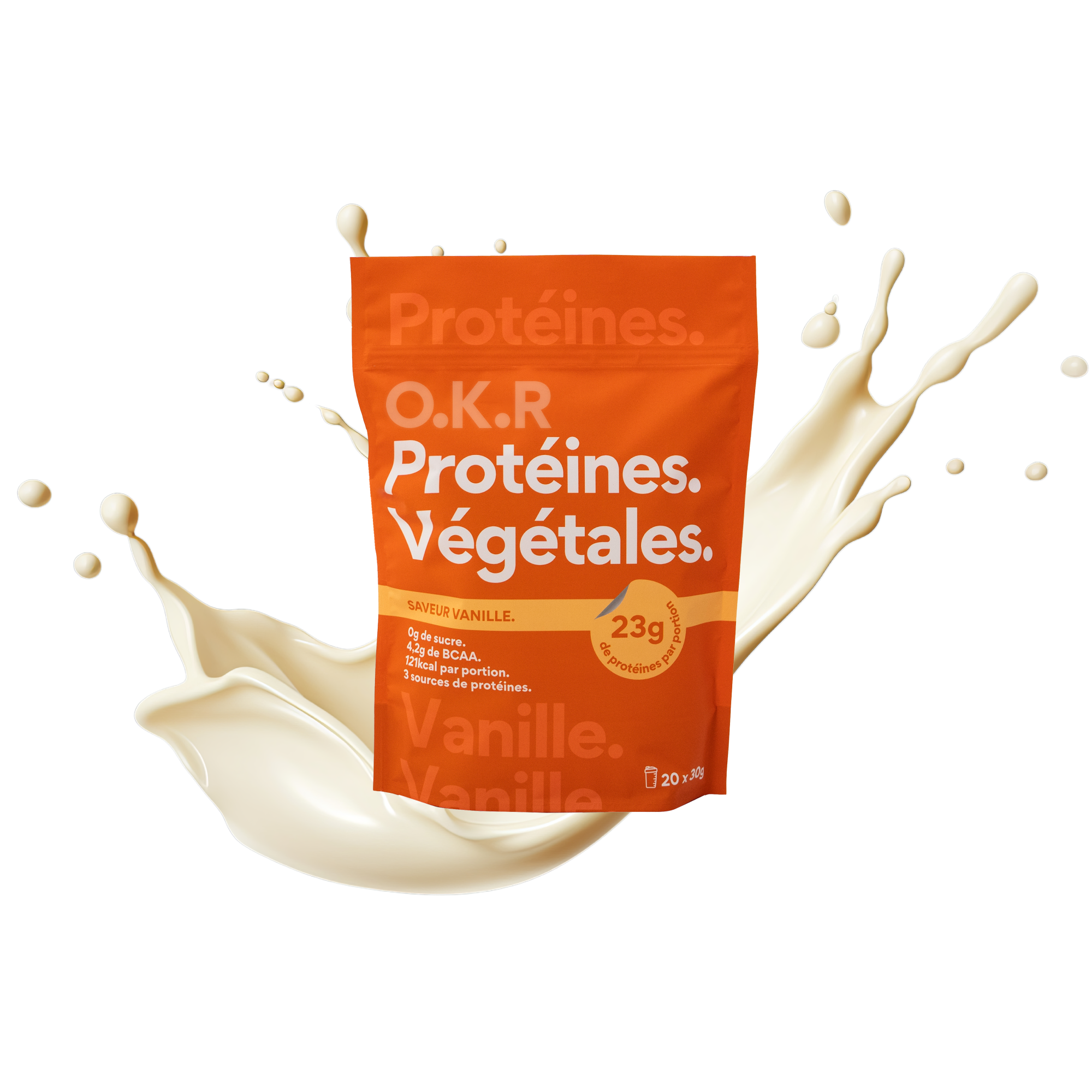 Vanille. (Sachet protéine en poudre / snack)