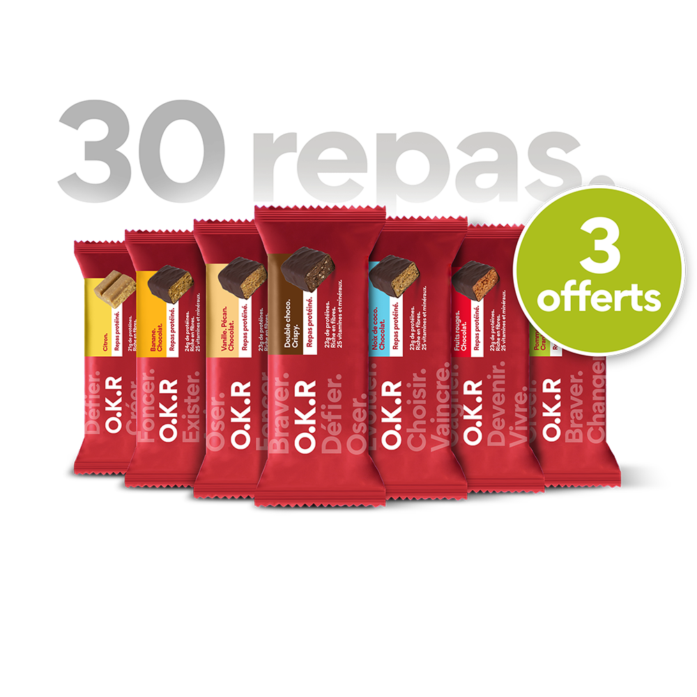 Pack 30 repas protéinés.