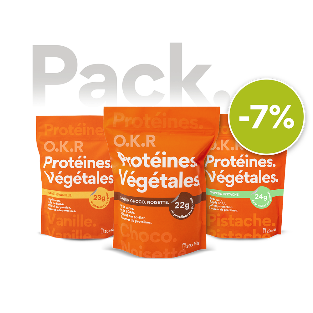 Pack of 3 sachets. Vegetable protein.