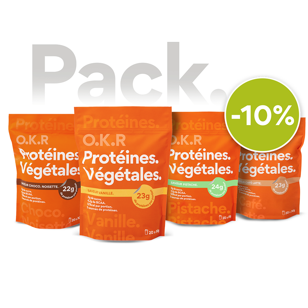 Pack of 4 sachets. Vegetable protein.
