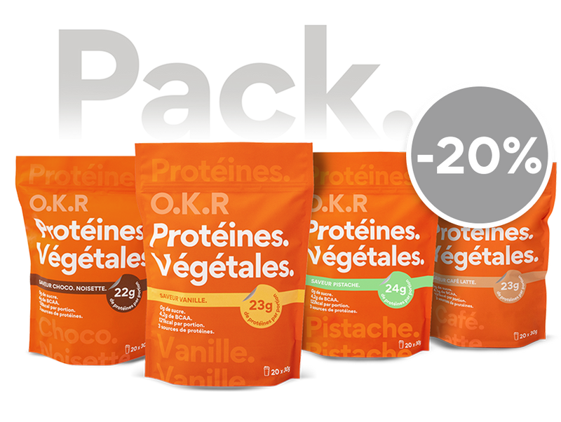 Pack of 4 sachets. Vegetable protein.