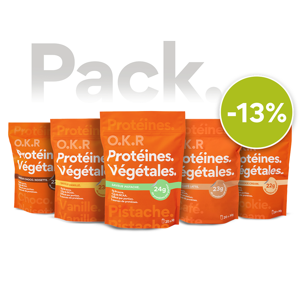 Pack of 5 sachets. Vegetable protein.