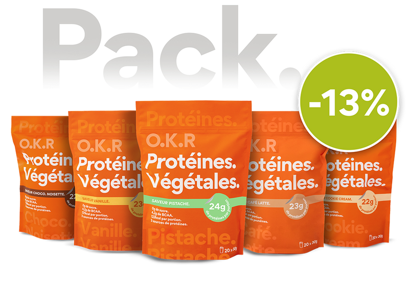 Pack of 5 sachets. Vegetable protein.
