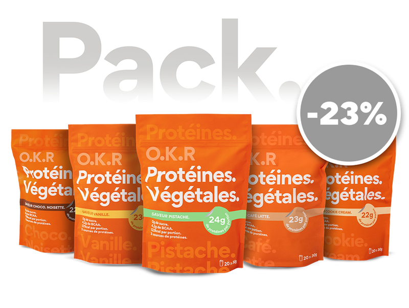 Pack of 5 sachets. Vegetable protein.