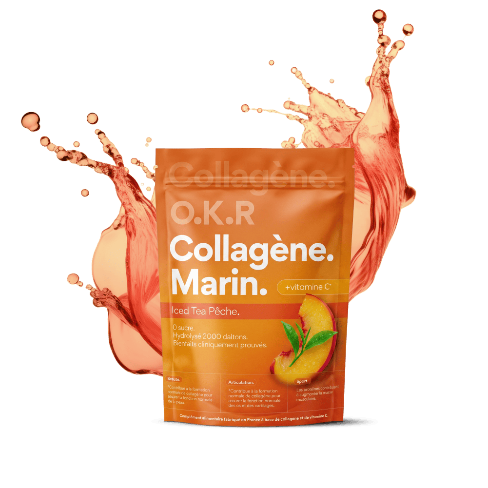 Iced Tea Pêche. (Sachet Collagène Marin / Snack)